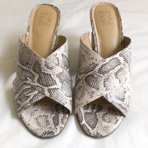 Snake Print Kitten Heels